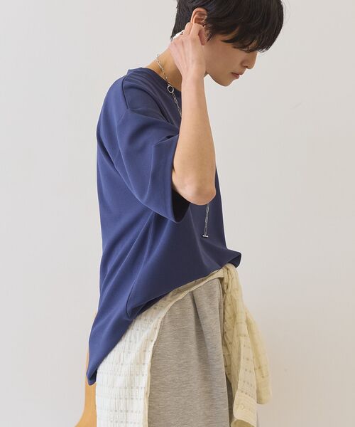 AMERICAN HOLIC（アメリカンホリック）の「【接触冷感】ジョーゼットプルオーバー【WEB限定カラー有り】（Tシャツ/カットソー・レディース・ライトベージュ/ブラック/オフホワイト/チャコールグレー/グレイッシュベージュ/ミント/ネイビー・L/M）」の10枚目の写真