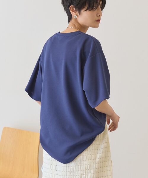 AMERICAN HOLIC（アメリカンホリック）の「【接触冷感】ジョーゼットプルオーバー【WEB限定カラー有り】（Tシャツ/カットソー・レディース・ライトベージュ/ブラック/オフホワイト/チャコールグレー/グレイッシュベージュ/ミント/ネイビー・L/M）」の11枚目の写真