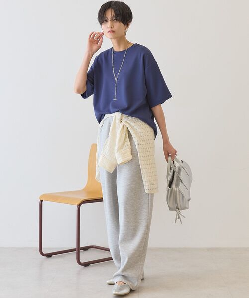 AMERICAN HOLIC（アメリカンホリック）の「【接触冷感】ジョーゼットプルオーバー【WEB限定カラー有り】（Tシャツ/カットソー・レディース・ライトベージュ/ブラック/オフホワイト/チャコールグレー/グレイッシュベージュ/ミント/ネイビー・L/M）」の12枚目の写真