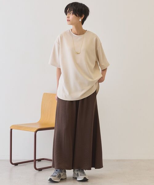 AMERICAN HOLIC（アメリカンホリック）の「【接触冷感】ジョーゼットプルオーバー【WEB限定カラー有り】（Tシャツ/カットソー・レディース・ライトベージュ/ブラック/オフホワイト/チャコールグレー/グレイッシュベージュ/ミント/ネイビー・L/M）」の18枚目の写真