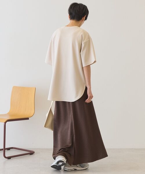 AMERICAN HOLIC（アメリカンホリック）の「【接触冷感】ジョーゼットプルオーバー【WEB限定カラー有り】（Tシャツ/カットソー・レディース・ライトベージュ/ブラック/オフホワイト/チャコールグレー/グレイッシュベージュ/ミント/ネイビー・L/M）」の19枚目の写真