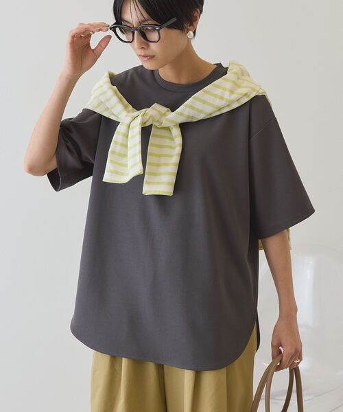 AMERICAN HOLIC（アメリカンホリック）の「【接触冷感】ジョーゼットプルオーバー【WEB限定カラー有り】（Tシャツ/カットソー・レディース・ライトベージュ/ブラック/オフホワイト/チャコールグレー/グレイッシュベージュ/ミント/ネイビー・L/M）」の20枚目の写真