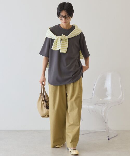 AMERICAN HOLIC(アメリカンホリック)の「【接触冷感】ジョーゼットプルオーバー【WEB限定カラー有り】(Tシャツ/カットソー・レディース・ライトベージュ/ブラック/オフホワイト/チャコールグレー/グレイッシュベージュ/ミント/ネイビー・L/M)」の18枚目の写真