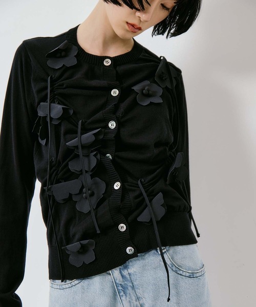 riv nobuhiko/リブノブヒコ】POPPY FLOWER CARDIGAN/ポピーフラワー