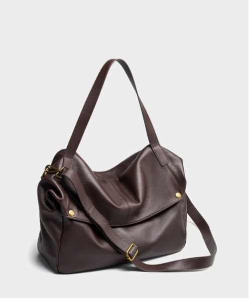 NiiNa(ニーナ)の「【 NiiNa / ニーナ 】高品質牛革2WAYソフトドレープショルダーバッグ(ショルダーバッグ・レディース・ダークブラウン/ブラック・FREE)」の4枚目の写真