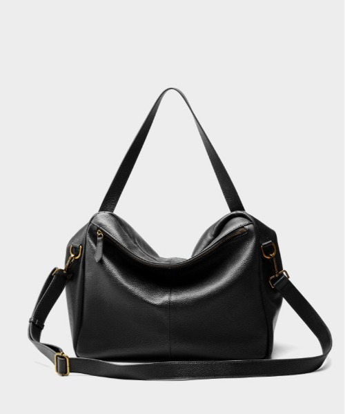 NiiNa(ニーナ)の「【 NiiNa / ニーナ 】高品質牛革2WAYソフトドレープショルダーバッグ(ショルダーバッグ・レディース・ダークブラウン/ブラック・FREE)」の8枚目の写真