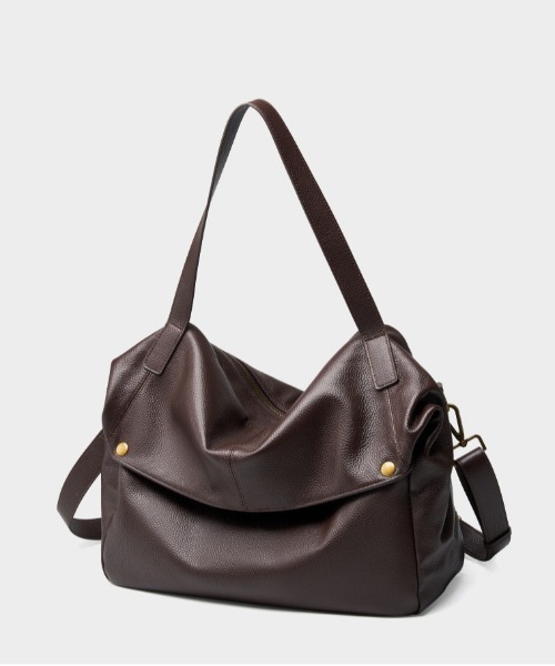 NiiNa(ニーナ)の「【 NiiNa / ニーナ 】高品質牛革2WAYソフトドレープショルダーバッグ(ショルダーバッグ・レディース・ダークブラウン/ブラック・FREE)」の19枚目の写真