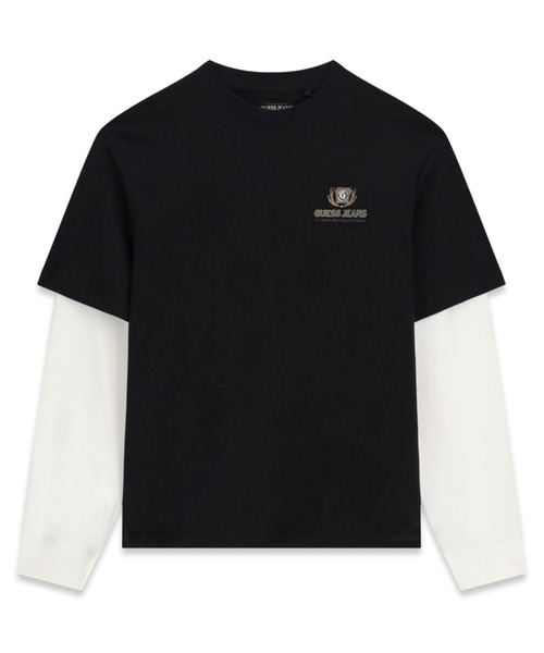 GUESS JEANS(ゲスジーンズ)の「GUESS JEANS Double Layer Tee Tシャツ ロンT レイヤード バックプリント(Tシャツ/カットソー・メンズ・ブラック・SMALL/MEDIUM/LARGE/X-LARGE/XX-LARGE)」の5枚目の写真