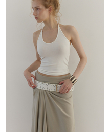 CURVE HALTER SLEEVELESS (IVORY)