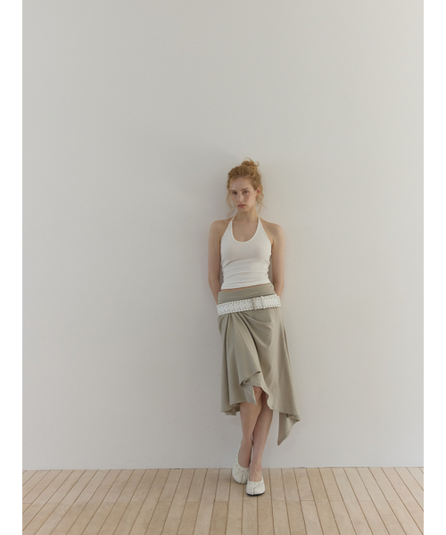 ASURA(アスラ)の「CURVE HALTER SLEEVELESS (IVORY)(Tシャツ/カットソー・レディース・その他・OS)」の5枚目の写真