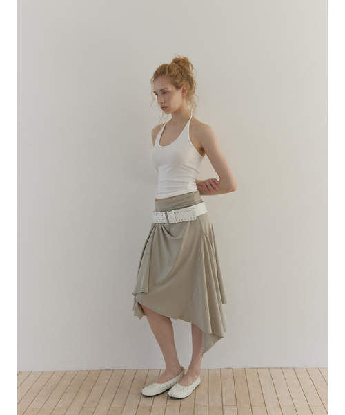 ASURA(アスラ)の「CURVE HALTER SLEEVELESS (IVORY)(Tシャツ/カットソー・レディース・その他・OS)」の6枚目の写真