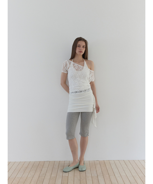 ASURA(アスラ)の「CURVE HALTER SLEEVELESS (IVORY)(Tシャツ/カットソー・レディース・その他・OS)」の9枚目の写真