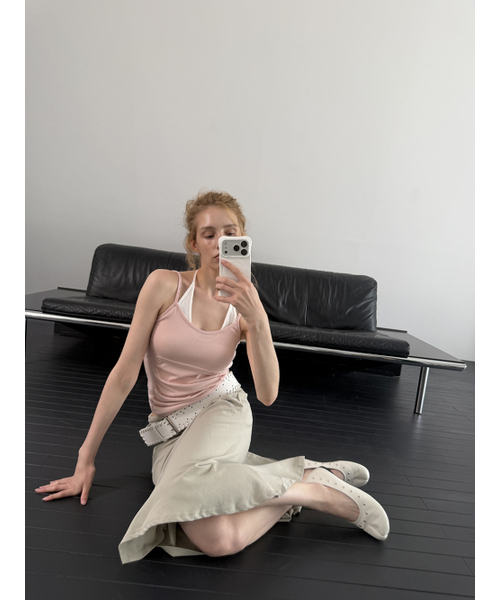 ASURA(アスラ)の「CURVE HALTER SLEEVELESS (IVORY)(Tシャツ/カットソー・レディース・その他・OS)」の10枚目の写真