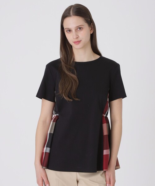 セール】【接触冷感】シルケットスムースサイドチェックTシャツ（T