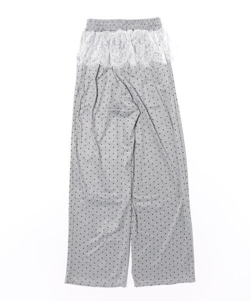Nia(ニア)の「Nia(ニア)/レース付きドット柄スウェット(スウェットパンツ・レディース・ブラック/グレー・SMALL/MEDIUM)」の13枚目の写真