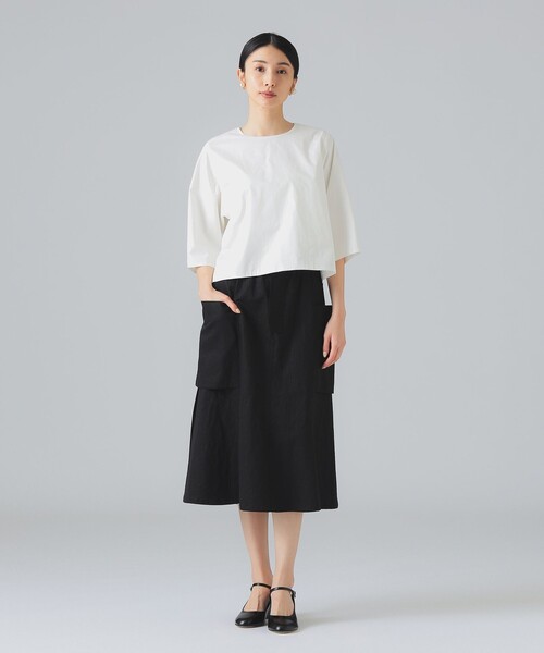 EFFE BEAMS(エッフェビームス)の「コットン リネン ポケット スカート(スカート・レディース・ベージュ/ブラック・38/36)」の16枚目の写真