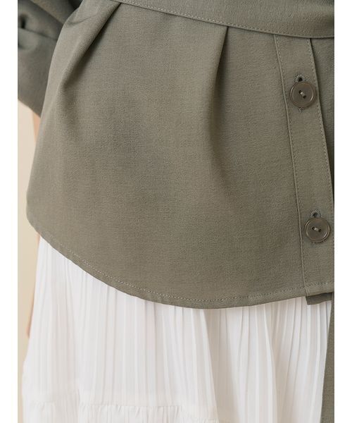 SNIDEL(スナイデル)の「サファリディテールシャツ(シャツ/ブラウス・レディース・ブラウン/アイボリー/カーキ・F)」の12枚目の写真