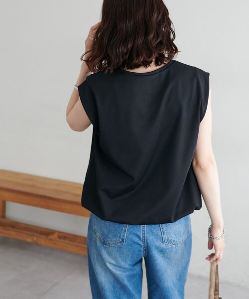 DISCOAT(ディスコート)の「【WEB限定】ライトポンチ裾バルーンフレンチプルオーバー(Tシャツ/カットソー・レディース・オフホワイト/モカ/ブラック・FREE)」の21枚目の写真
