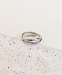 CLETTE（クレット）の「CLETTEオリジナルステンレスクロスビジューリング（リング）」