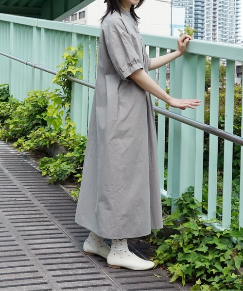 オオカミとフクロウ(オオカミとフクロウ)の「フクロウとわたしのうららかな日(ワンピース・レディース・グレー/ライトグレー・FREE)」の21枚目の写真