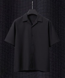 日本製【尾州ウール】SUMMER WOOL CUPRA オープンカラーシャツ |防シワ/接触冷感/吸湿性/軽量/通気性/べた付き防止