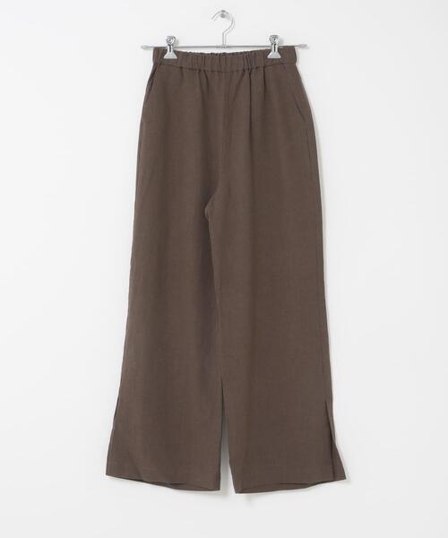 URBAN RESEARCH DOORS（アーバンリサーチドアーズ）の「『スタッフ企画』ラミー混スリットイージーパンツ（その他パンツ・レディース・ネイビー/ブラウン・MEDIUM/SMALL）」の15枚目の写真