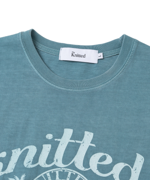 KNITTED(ニッティド)の「(ユニセックス) ピグメント パームツリー グラフィック Tシャツ ストーンブルー(Tシャツ/カットソー・メンズ・その他・MEDIUM/LARGE/X-LARGE)」の3枚目の写真