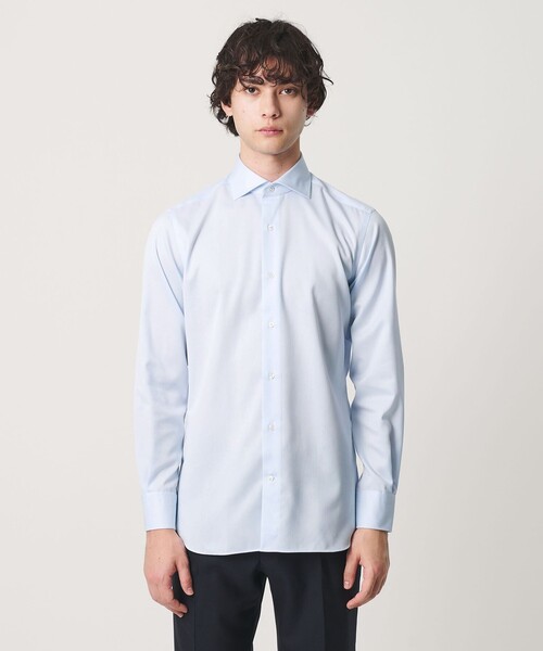UNITED ARROWS(ユナイテッドアローズ)の「イージーケア AG パナマ ワイドスプレッドカラー シャツ 抗菌防臭 通気性(シャツ/ブラウス・メンズ・ホワイト/ライトブルー・41cm/40cm/38cm/39cm)」の5枚目の写真