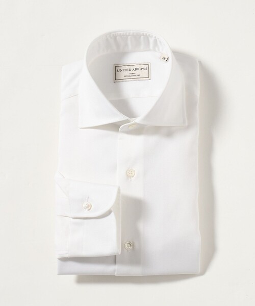 UNITED ARROWS(ユナイテッドアローズ)の「イージーケア AG パナマ ワイドスプレッドカラー シャツ 抗菌防臭 通気性(シャツ/ブラウス・メンズ・ホワイト/ライトブルー・41cm/40cm/38cm/39cm)」の8枚目の写真