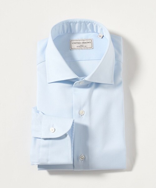 UNITED ARROWS(ユナイテッドアローズ)の「イージーケア AG パナマ ワイドスプレッドカラー シャツ 抗菌防臭 通気性(シャツ/ブラウス・メンズ・ホワイト/ライトブルー・41cm/40cm/38cm/39cm)」の12枚目の写真