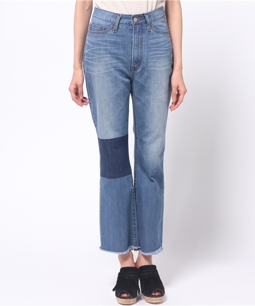 OUTLET（アウトレット）の「【Ciaopanic】パッチワークデニムPT（デニムパンツ・レディース・インディゴブルー・SMALL/MEDIUM）」の2枚目の写真