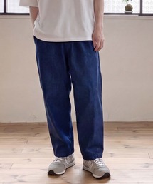 総柄無地 ワイドテーパードシェフパンツ