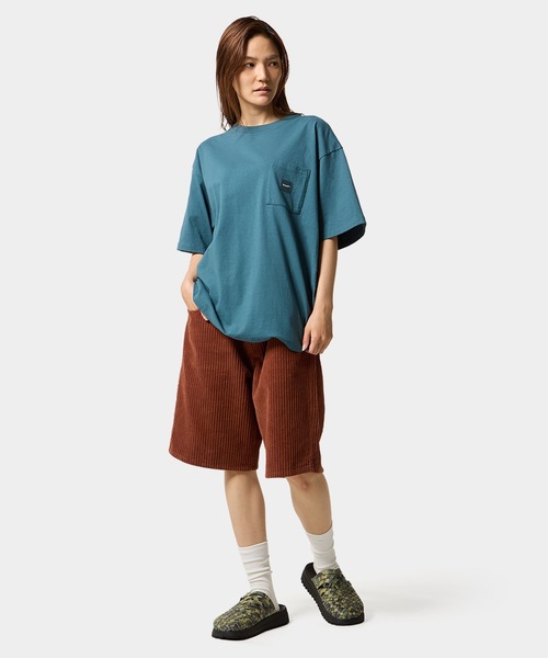 HUF(ハフ)の「BOX LOGO POCKET TEE(Tシャツ/カットソー・メンズ・ピンク/ブルー系その他/ホワイト/ブラック・S/M/L/XL/XS)」の6枚目の写真