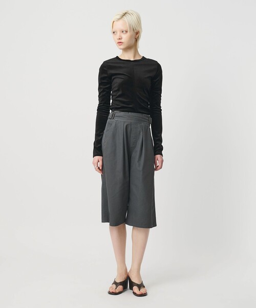 H BEAUTY&YOUTH UNITED ARROWS(エイチビューティーアンドユースユナイテッドアローズ)の「<H>ベロア タイト ロングスリーブ(Tシャツ/カットソー・レディース・ライトグレー/ブラック・FREE)」の14枚目の写真