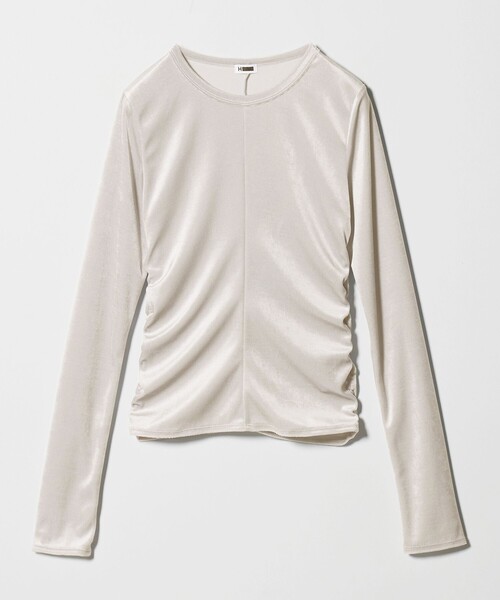 H BEAUTY&YOUTH UNITED ARROWS(エイチビューティーアンドユースユナイテッドアローズ)の「<H>ベロア タイト ロングスリーブ(Tシャツ/カットソー・レディース・ライトグレー/ブラック・FREE)」の13枚目の写真