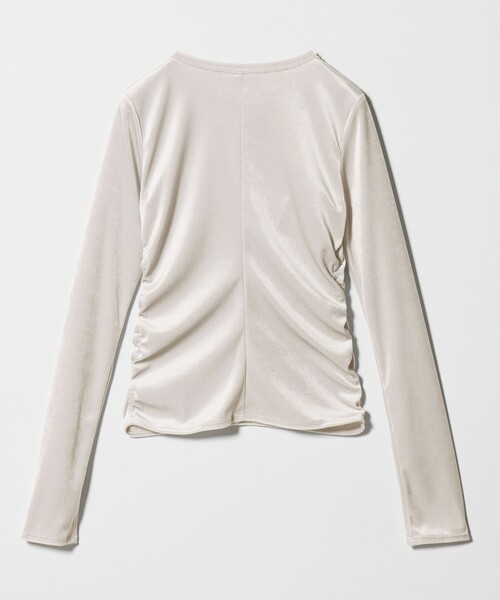 H BEAUTY&YOUTH UNITED ARROWS(エイチビューティーアンドユースユナイテッドアローズ)の「<H>ベロア タイト ロングスリーブ(Tシャツ/カットソー・レディース・ライトグレー/ブラック・FREE)」の12枚目の写真