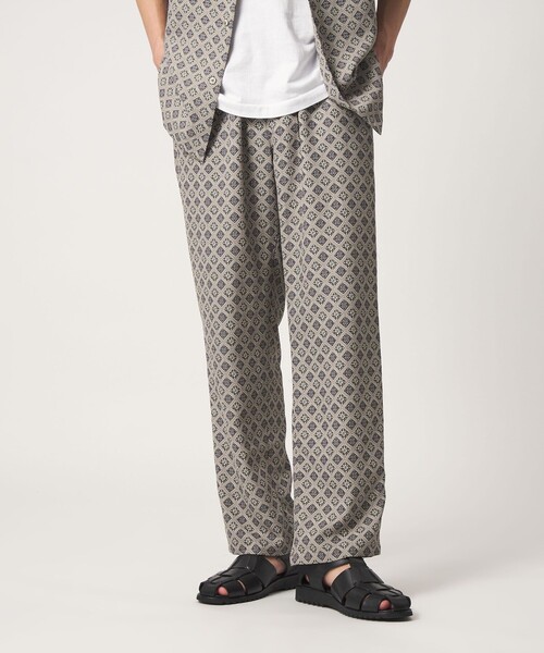 A DAY IN THE LIFE UNITED ARROWS(アデイインザライフユナイテッドアローズ)の「リネンライク バティック ワイド イージーパンツ<A DAY IN THE LIFE>(スラックス・メンズ・ダークグレー/ブラウン系/ネイビー・M/L)」の5枚目の写真