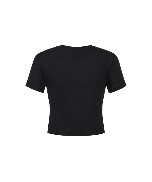 MIHAK(ミハク)の「メタルプレートクロップTシャツ (ブラック)(Tシャツ/カットソー・レディース・その他・1/2)」の5枚目の写真