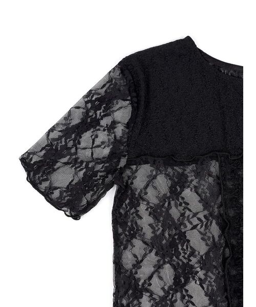 :ETHROF(イーサオブ)の「SHEER LACE DESIGN TOPS(Tシャツ/カットソー・レディース・ブラック/オフホワイト・FREE)」の20枚目の写真