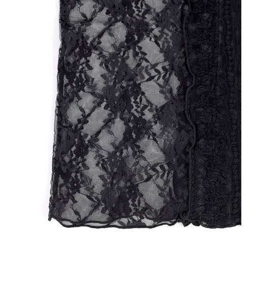 :ETHROF(イーサオブ)の「SHEER LACE DESIGN TOPS(Tシャツ/カットソー・レディース・ブラック/オフホワイト・FREE)」の21枚目の写真