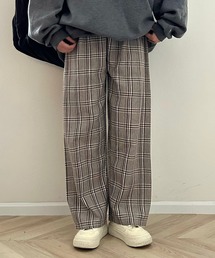 Cham. | カジュアルワイドチェックパンツ(その他パンツ)
