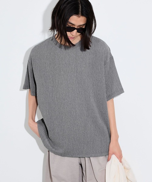 LAKOLE（ラコレ）の「カット楊柳T / 659682（Tシャツ/カットソー・メンズ・ブラック/グレー/アイボリー/バーガンディー・MEDIUM/LARGE）」の2枚目の写真