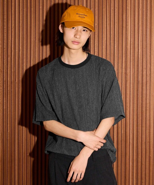LAKOLE（ラコレ）の「カット楊柳T / 659682（Tシャツ/カットソー・メンズ・ブラック/グレー/アイボリー/バーガンディー・MEDIUM/LARGE）」の5枚目の写真