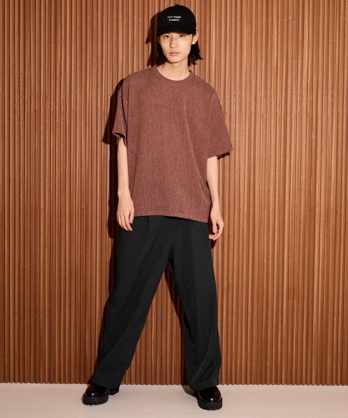 LAKOLE（ラコレ）の「カット楊柳T / 659682（Tシャツ/カットソー・メンズ・ブラック/グレー/アイボリー/バーガンディー・MEDIUM/LARGE）」の6枚目の写真
