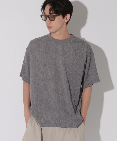 LAKOLE（ラコレ）の「カット楊柳T / 659682（Tシャツ/カットソー・メンズ・ブラック/グレー/アイボリー/バーガンディー・MEDIUM/LARGE）」の18枚目の写真