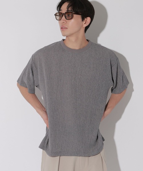 LAKOLE（ラコレ）の「カット楊柳T / 659682（Tシャツ/カットソー・メンズ・ブラック/グレー/アイボリー/バーガンディー・MEDIUM/LARGE）」の19枚目の写真