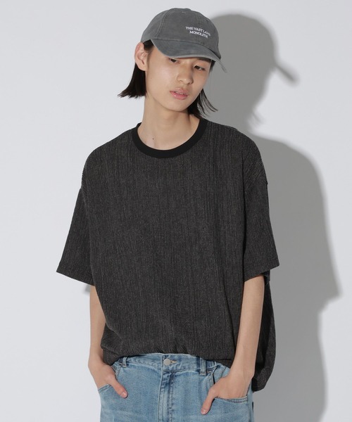 LAKOLE（ラコレ）の「カット楊柳T / 659682（Tシャツ/カットソー・メンズ・ブラック/グレー/アイボリー/バーガンディー・MEDIUM/LARGE）」の10枚目の写真