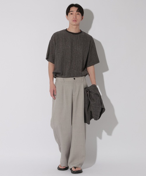 LAKOLE（ラコレ）の「カット楊柳T / 659682（Tシャツ/カットソー・メンズ・ブラック/グレー/アイボリー/バーガンディー・MEDIUM/LARGE）」の12枚目の写真