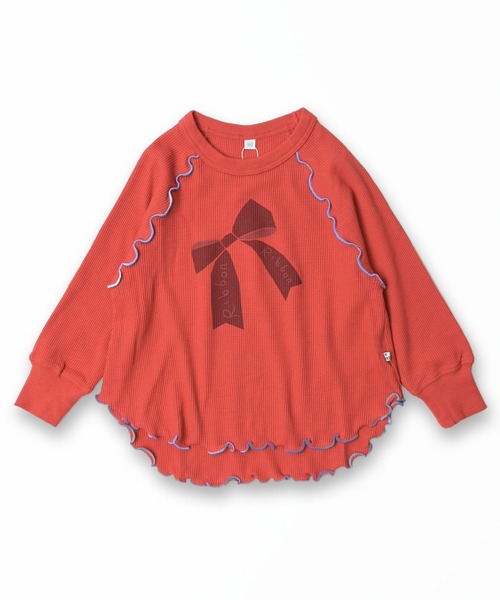 MARKEY'S(マーキーズ)の「ワッフルメローカットソー(Tシャツ/カットソー・キッズ・レッド/イエロー/杢グレー・80/90/100/110/120/130/140/150)」の3枚目の写真