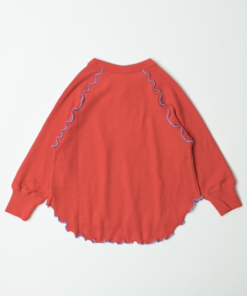 MARKEY'S(マーキーズ)の「ワッフルメローカットソー(Tシャツ/カットソー・キッズ・レッド/イエロー/杢グレー・80/90/100/110/120/130/140/150)」の12枚目の写真